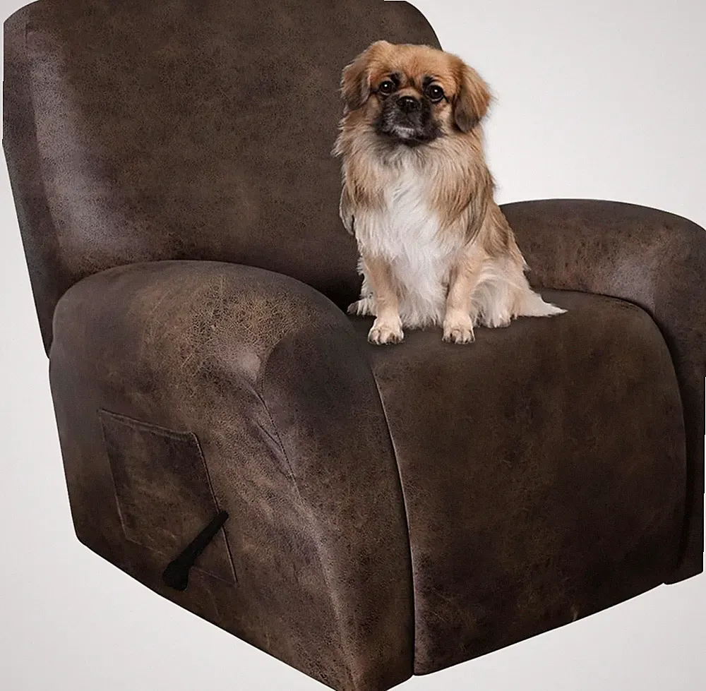 Leather like Recliner Chair Covers Heavy Duty, 4 Pieces Lazy Boy Recliner Cover