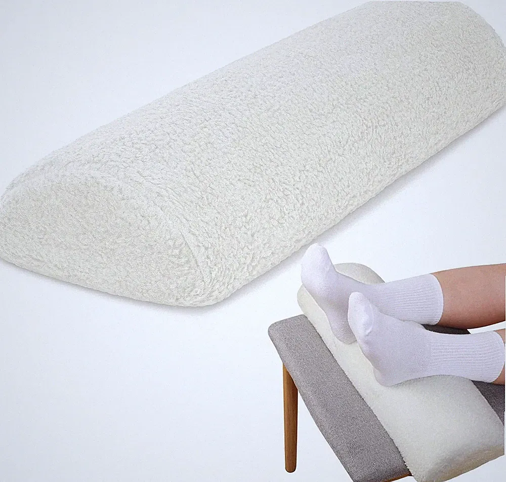 Sintuff Recliner Leg Rest Cushion Sofa Footrest Pillow with Cover Half Beige